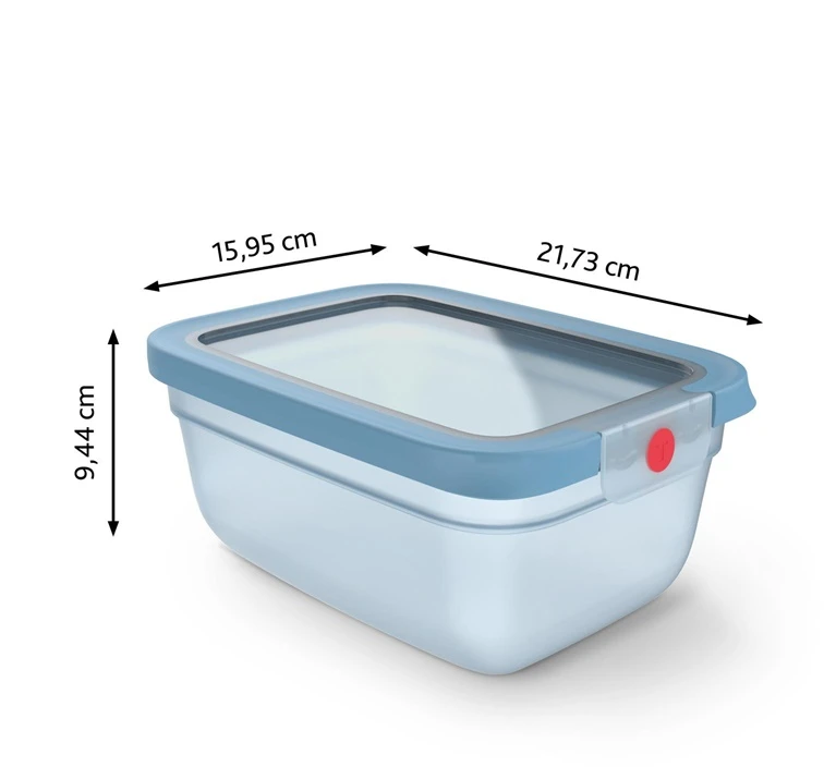 Tefal FOOD BOX 1.5L ONECLICK Mėlynas