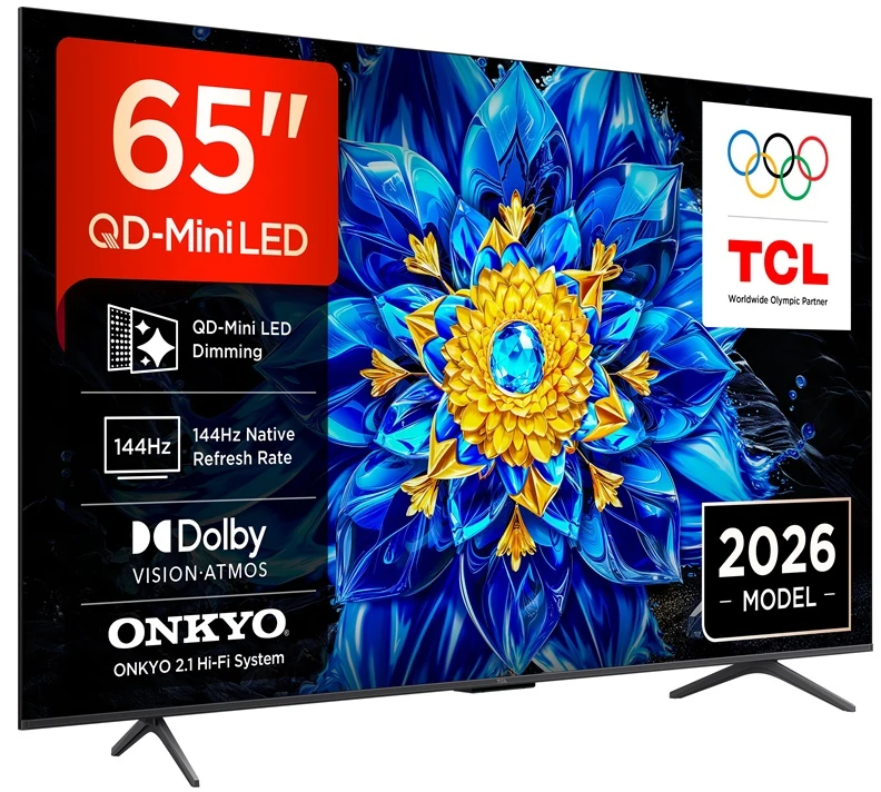 TCL P8L 65P8L TV 165.1 cm (65") 4K Ultra HD Smart TV Wi-Fi Juodas 450 cd/m²