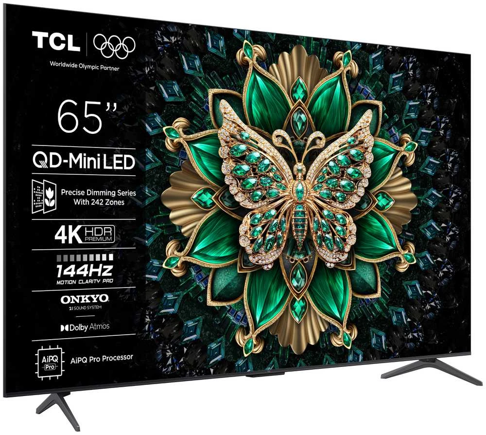Televizorius TCL 65C6K | 65" | QLED | 144 Hz | 4K UHD | Google TV