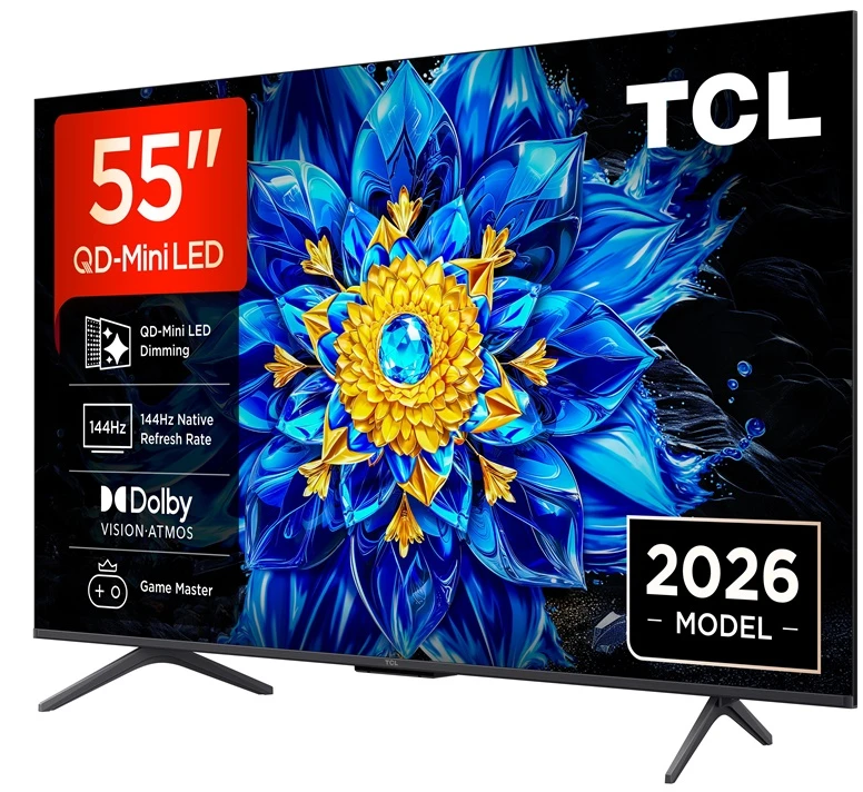 TCL P8L 55P8L TV 139.7 cm (55") 4K Ultra HD Smart TV Wi-Fi Juodas 450 cd/m²
