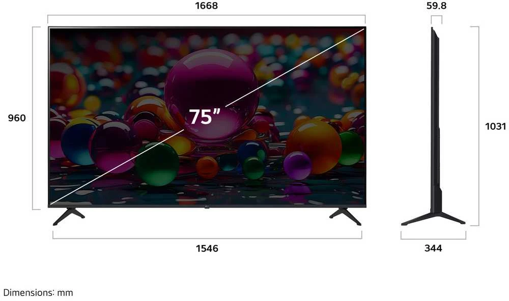 Televizorius LG TV | 75UA75006LA | 75 | Smart TV | webOS 25 | 4K UHD