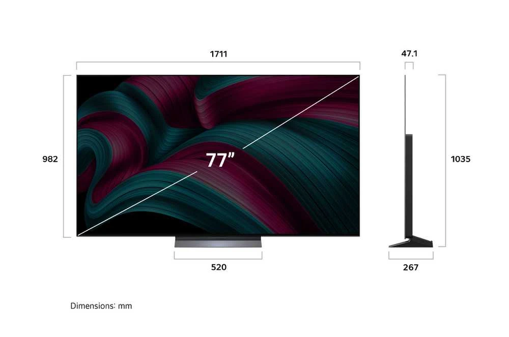 77 colių LG OLED77C51LA 4K išmanusis Televizorius 2025