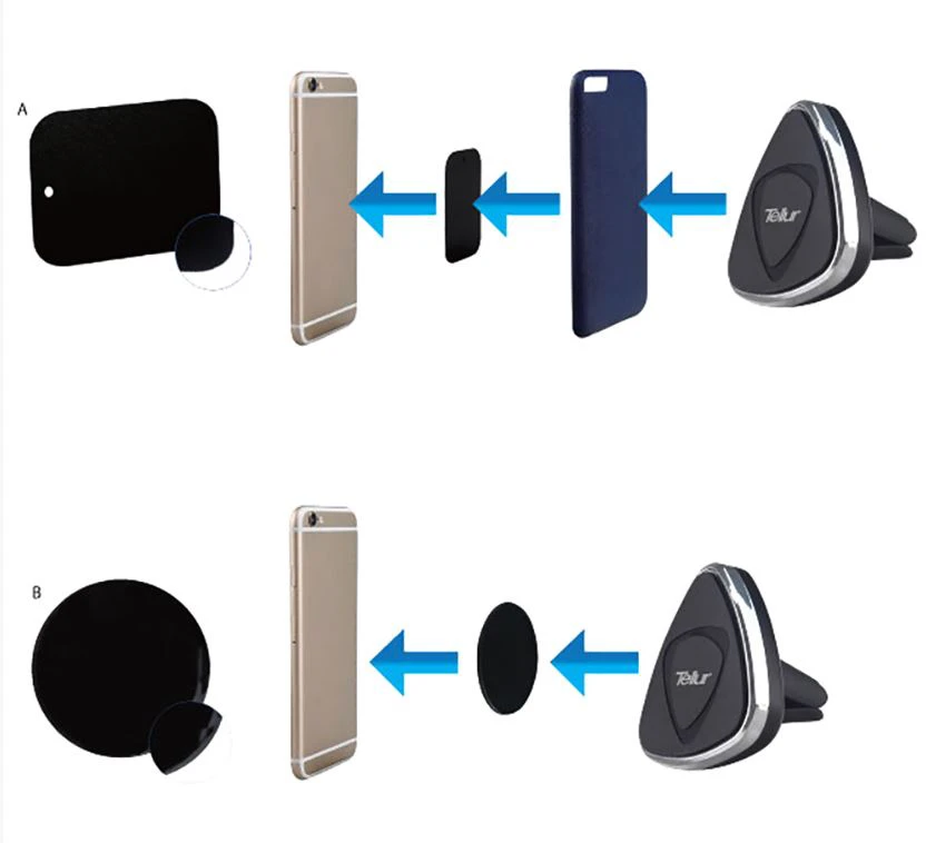 Tellur Juodas magnetinis automobilinis telefono laikiklis
