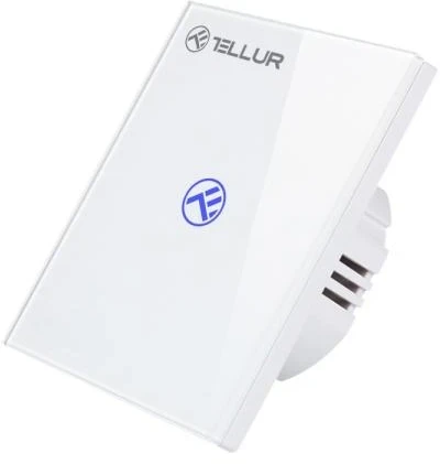 Tellur WiFi Smart Switch, SS1N, 1 Port, 1800W, Baltas