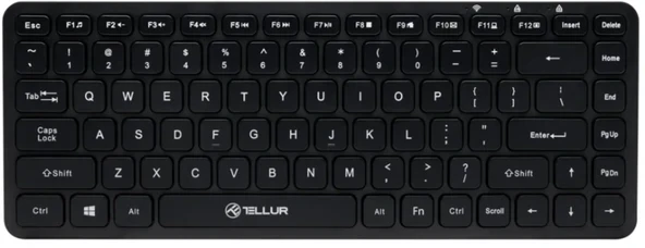 Tellur Mini belaidė klaviatūra juodos spalvos