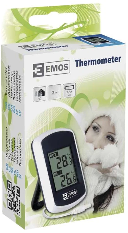 Emos elektroninis termometras išorinis vidinis LCD E0041
