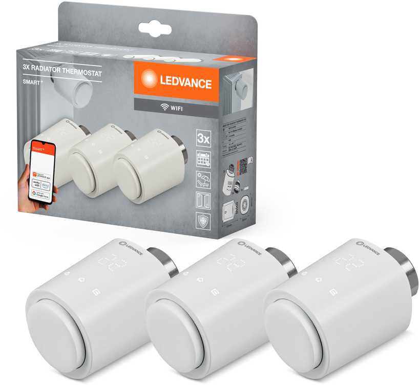 „Ledvance SMART+ WiFi“ radiatorių termostatas, 3 vnt. pakuotė | „Ledvance“