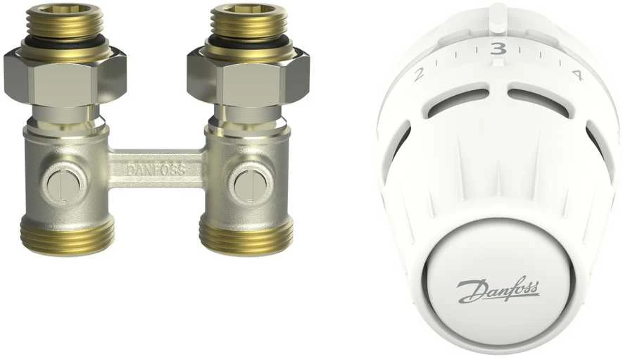 Danfoss Rinkinys 2-elementowy Regus M30x1.5 + RLV-KB 1/2'' kątowy