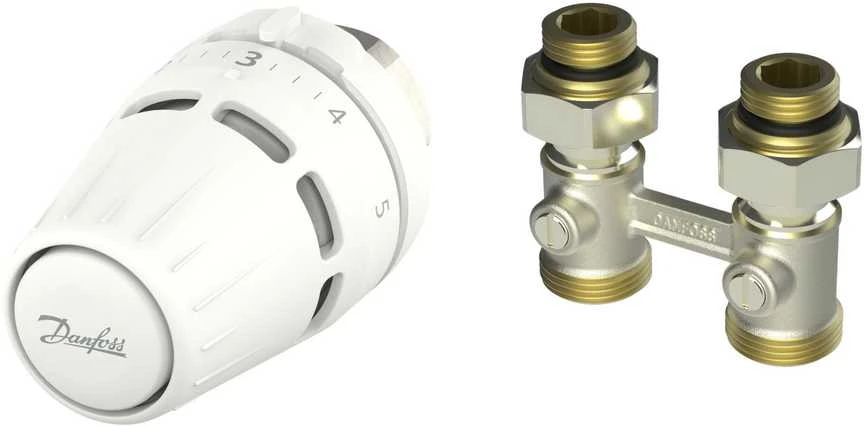 Danfoss Rinkinys 2-elementowy Regus M30x1.5 + RLV-KB 1/2'' kątowy