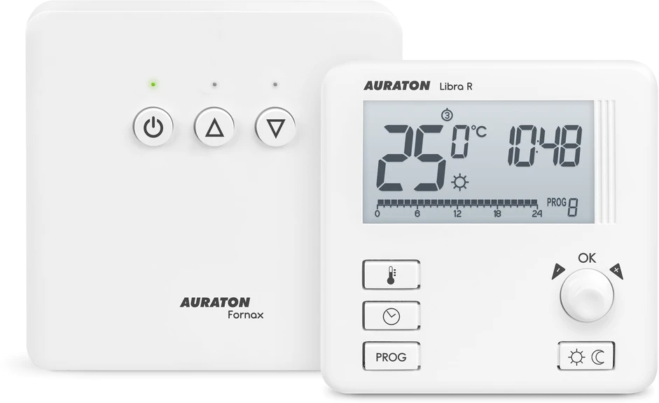 Termostatas Auraton AURATON FORNAX + AURATON LIBRA R, montuojamas ant paviršiaus, 0 - 45 °C