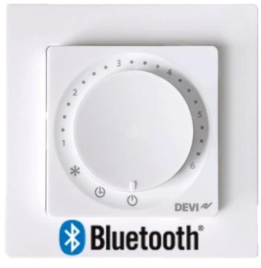 Termostats Devi Basic, iebūvējams sienā, balta, 4 - 45 °C