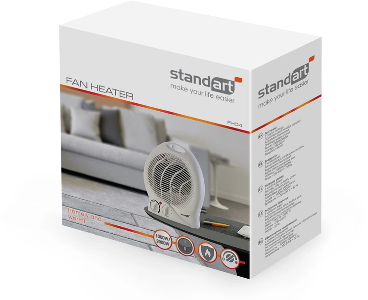 Ventiliatorinis šildytuvas Standart Fh104 2Kw
