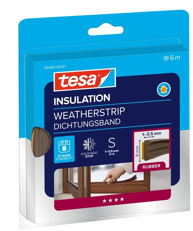 Tesa Uszczelka Guminis sandarinimo profilis e 6m: 9mm, rudas (h0546323)