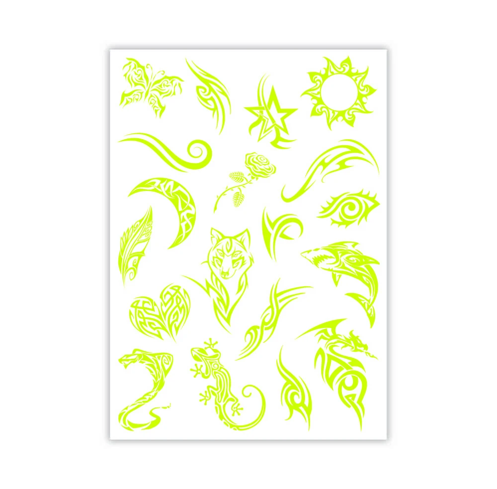 Rinkinys tatuiruotėms Clementoni Glow in The Dark Tattoo