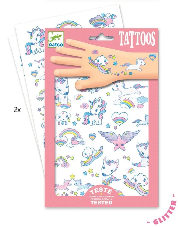DJECO Body Art tatuiruotės Vienaragiai, DJ09575 ( DJ09575 )