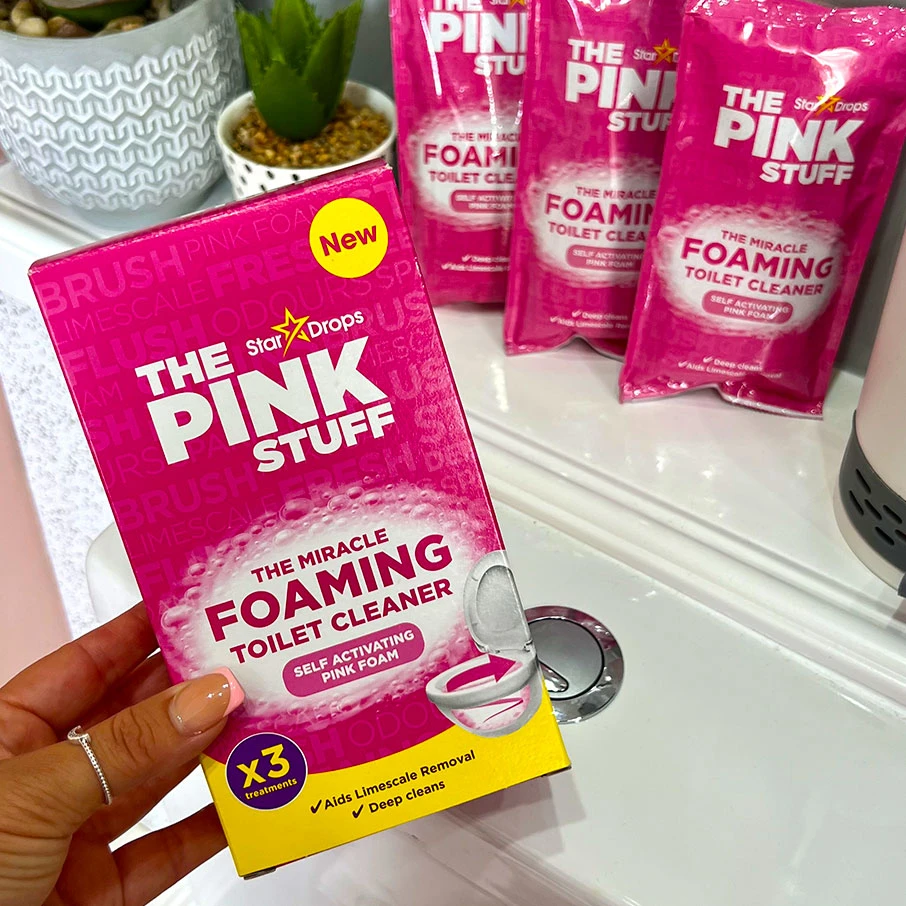 Putojantis tualeto valiklis - milteliai The Pink Stuff, 3x100g