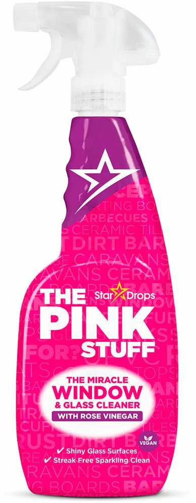 Purškiamas langų ir stiklo valiklis su actu The Pink Stuff, 750 ml