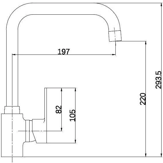Thema Lux Virtuvinis maišytuvas Sourcing KITCHEN MIXER DF11008