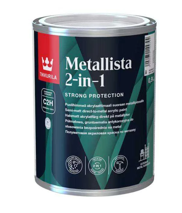 Tikkurila PAINT METALLISTA 2IN1 A Baltas 0.9L