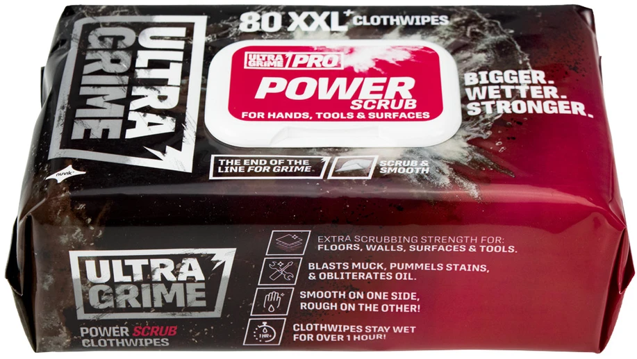 Servetėlės Ultragrime POWER SCRUB, 80vnt.