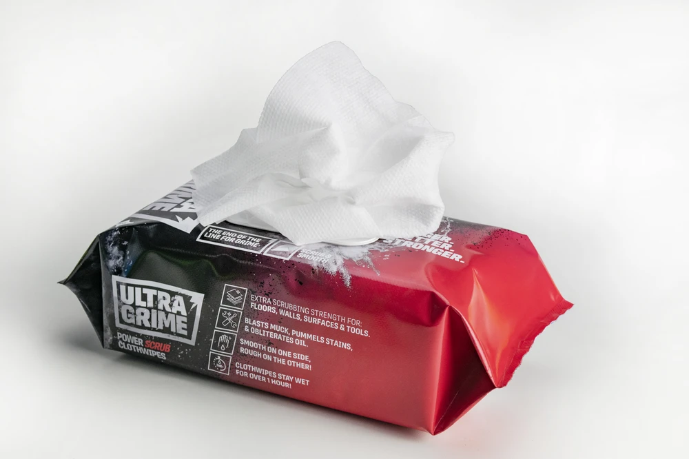Servetėlės Ultragrime POWER SCRUB, 80vnt.