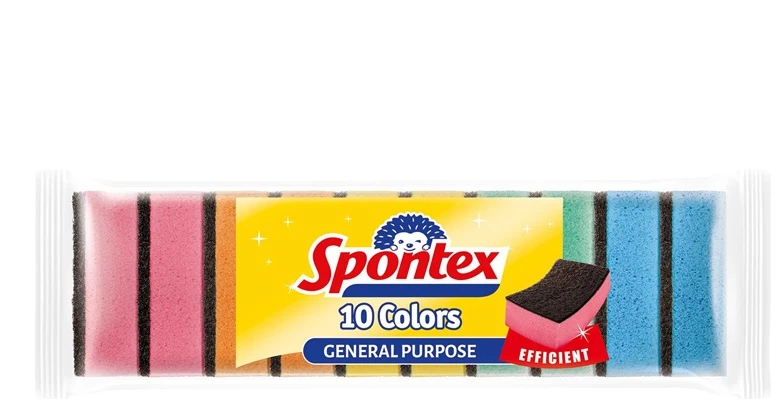 Tīrīšanas sūklis Spontex 10 colors, daudzkrāsaina, 10 gab.
