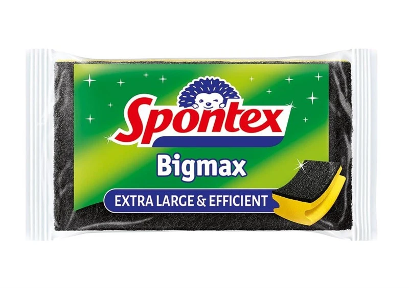 Tīrīšanas sūklis Spontex, melna/dzeltena