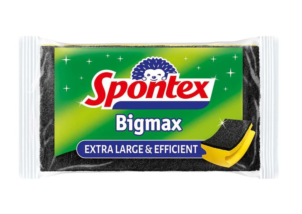 Tīrīšanas sūklis Spontex, melna/dzeltena