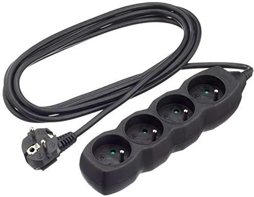 TRACER TRALIS44615 Prailginimo laidas PowerCord 3m 4 lizdai juodas