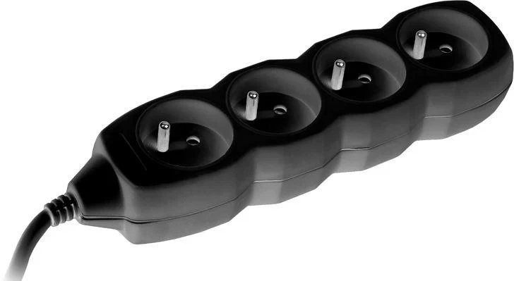 TRACER TRALIS44615 Prailginimo laidas PowerCord 3m 4 lizdai juodas