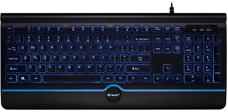 Klaviatūra žaidimams Tracer OFIS PRO su laidu membraninė su pašvietimu (na balta ir) juoda