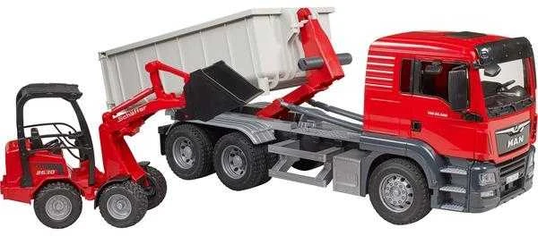 BRUDER 1:16 MAN TGS suknvežimis su konteineriu ir krautuvu, 03767