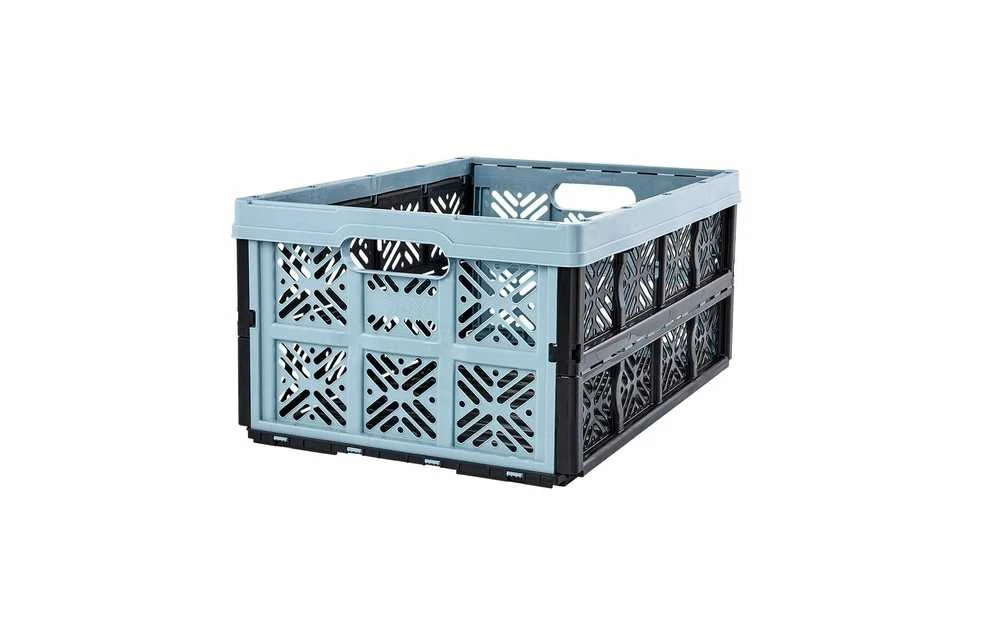 Transportinė dėžė Keeeper, 32 l, juoda/šviesiai mėlyna, 48 x 35 x 23 cm
