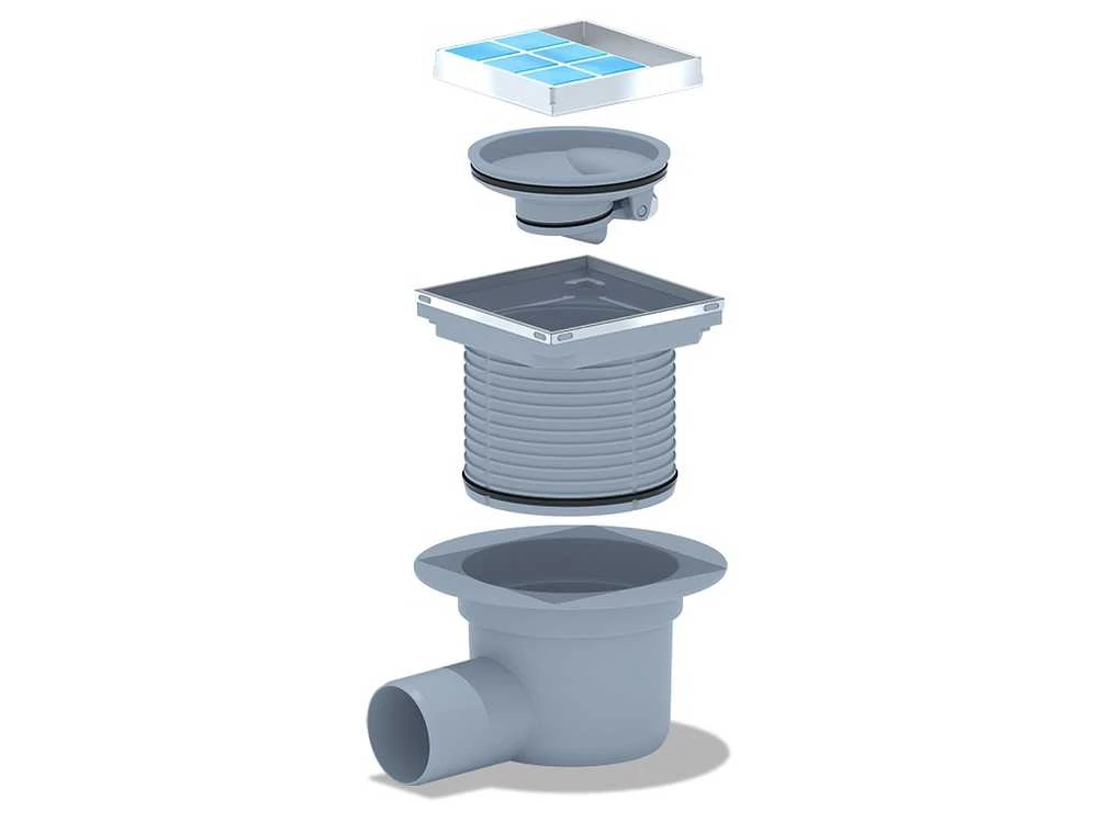Ani_Plast DUŠ TRAP SAUS ĮKLIJUOJ PLYTEL 10X10 REG