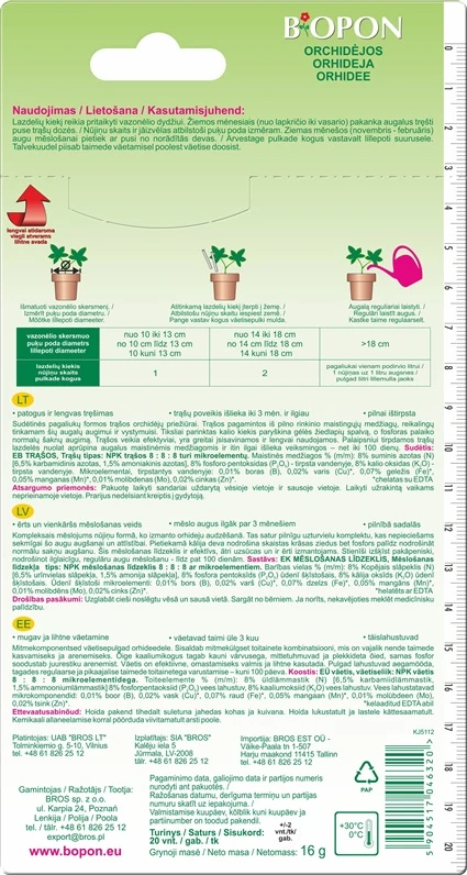 Biopon Orchidėjų trąšų lazdelės 2098