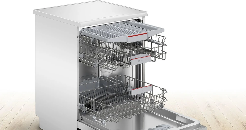 Bosch SMS4HVW00E Serija 4, Laisvai statoma indaplovė, 60 cm, Balta