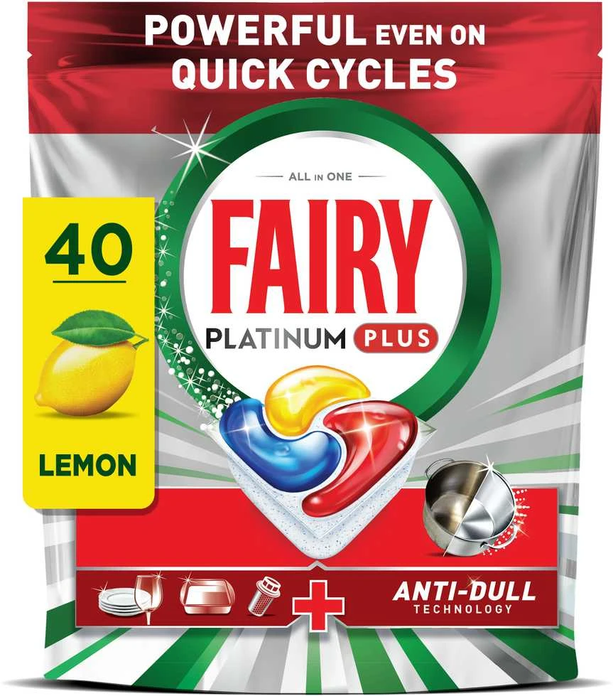 Indaplovių kapsulės Fairy Platinum Plus All in One, 40 vnt.
