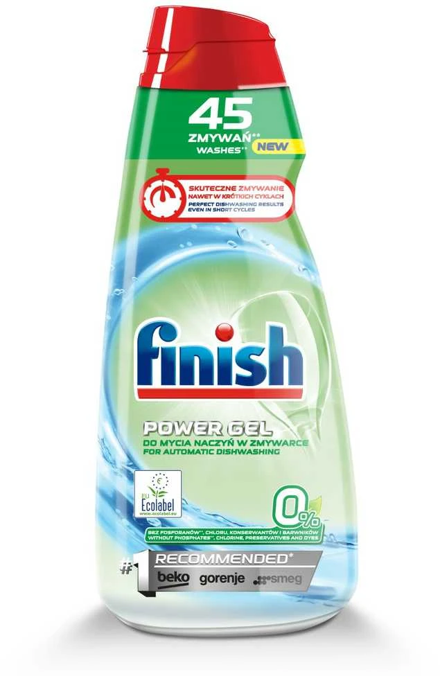 Gelis indaplovėms FINISH Power Gel Eco 0%, 900 ml
