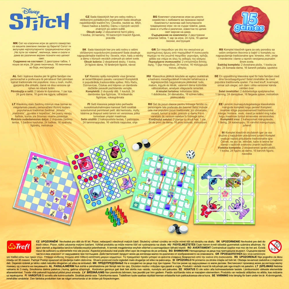 TREFL DISNEY STITCH 15 in 1 žaidimas