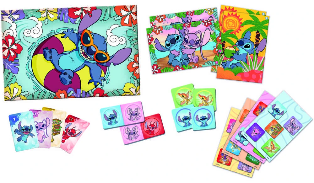 TREFL DISNEY STITCH 8in1 Mix&play stalo žaidimų rinkinys