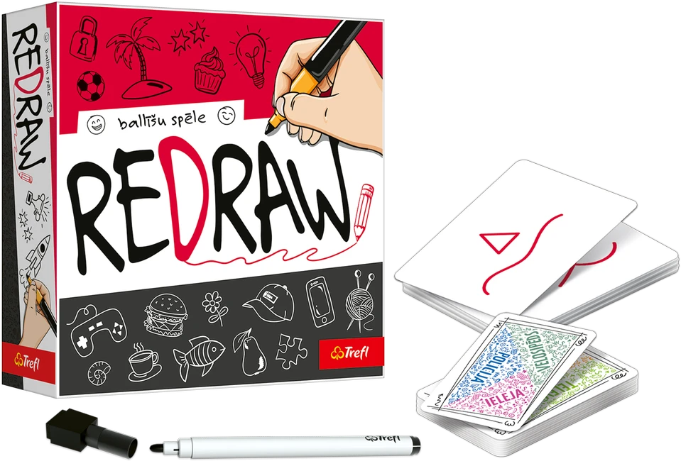 TREFL Stalo žaidimas „Redraw“, latvių kalba,