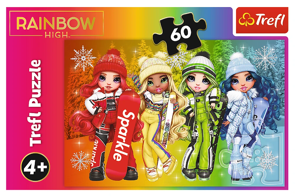 Trefl Dėlionė 60 vnt. - Lėlės „Rainbow high“