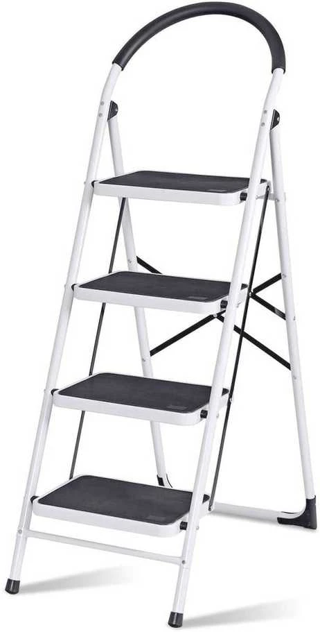 Haushalt 4 STEP STEEL LADDER BL-C104 Baltas