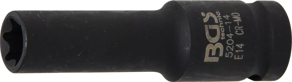 Bgs Technic Galvutė smūginė E-Type, ilga | 12,5 mm (1/2") | E14 (5204-14)