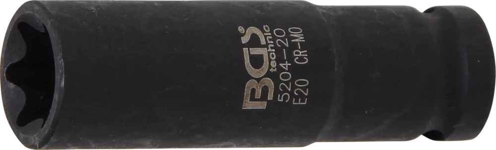 Bgs Technic Galvutė smūginė E-Type, ilga | 12,5 mm (1/2") | E20 (5204-20)