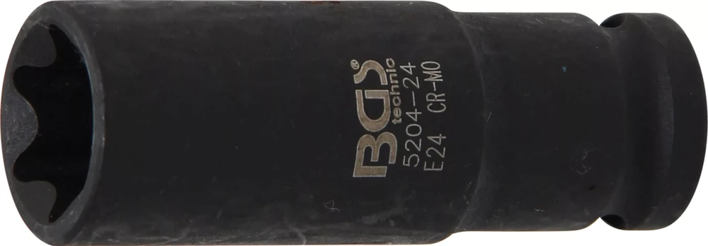 Bgs Technic Galvutė smūginė E-Tipas, ilga | 12,5 mm (1/2") | E24 (5204-24)
