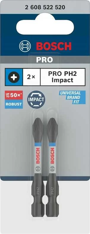 Bosch PRO PH2 Impact antg. 55 mm, 2 vnt.