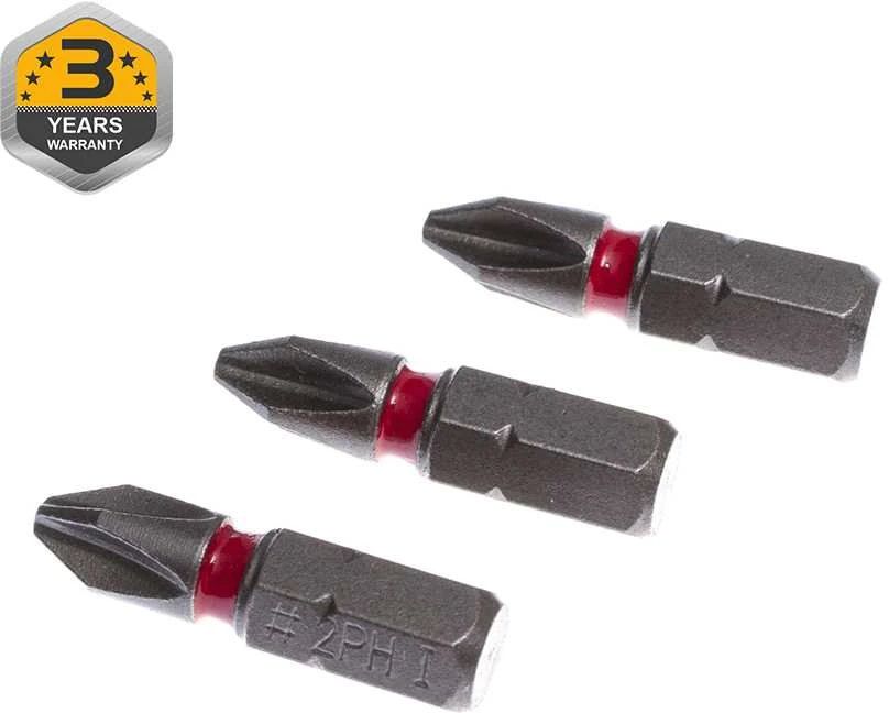 Forte_Tools Smūginiai atsuktuvų antgaliai Forte Tools PH2, 25 mm, 3 vnt