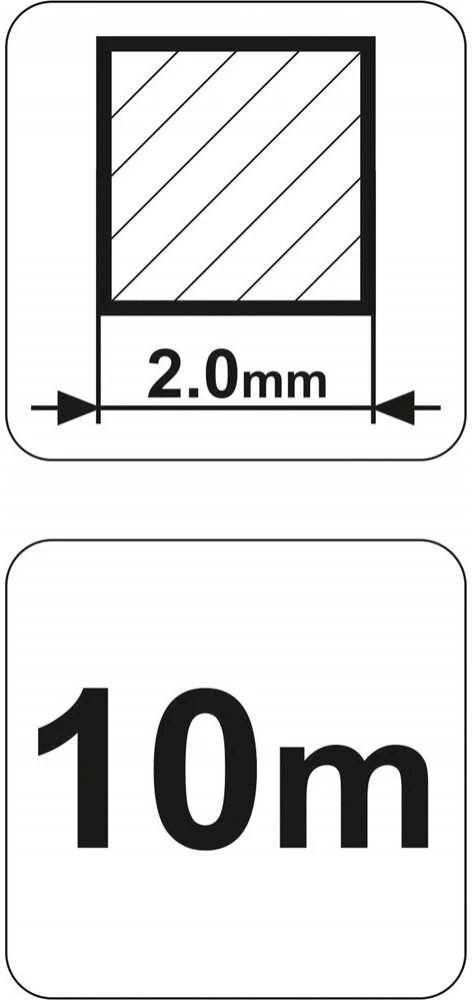 FLO PJOVIMO VALAS 2,0 mm x 10 m KVADRATINĖ 89413
