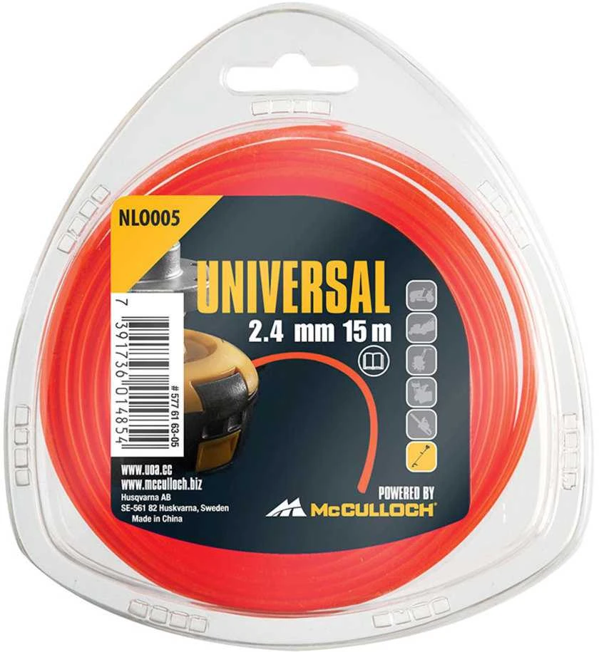 McCulloch Trimerio valas 2.4mm x 15m Apvalus